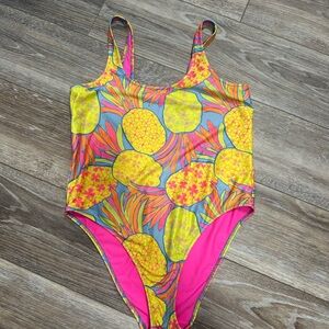 Chubbies Vibrant Yellow and Pink One Piece Swim